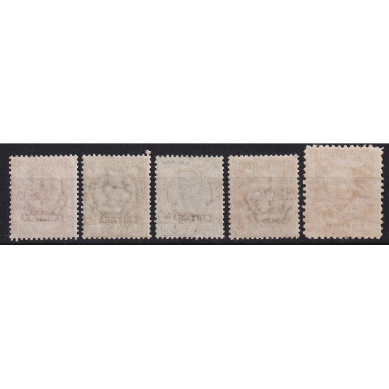 COLONIE ERITREA 1926 1928-29 FLOREALE + PARMEGGIANI 5 V. G.O MH*  |...