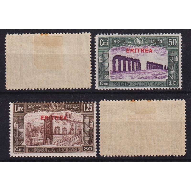 COLONIE ERITREA 1930 MILIZIA III 4 V. G.O MH*  | Filatelia Meloni
