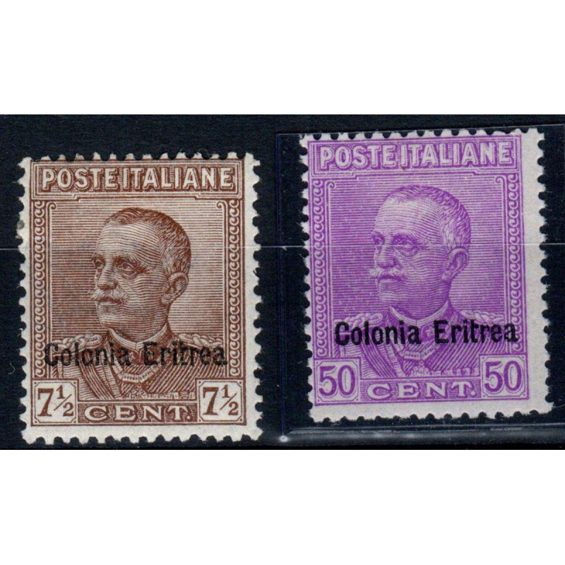 COLONIE ERITREA 1928-29 PARMEGGIANI SOPRASTAMPATO G.I MNH** 7 ½ G.O...