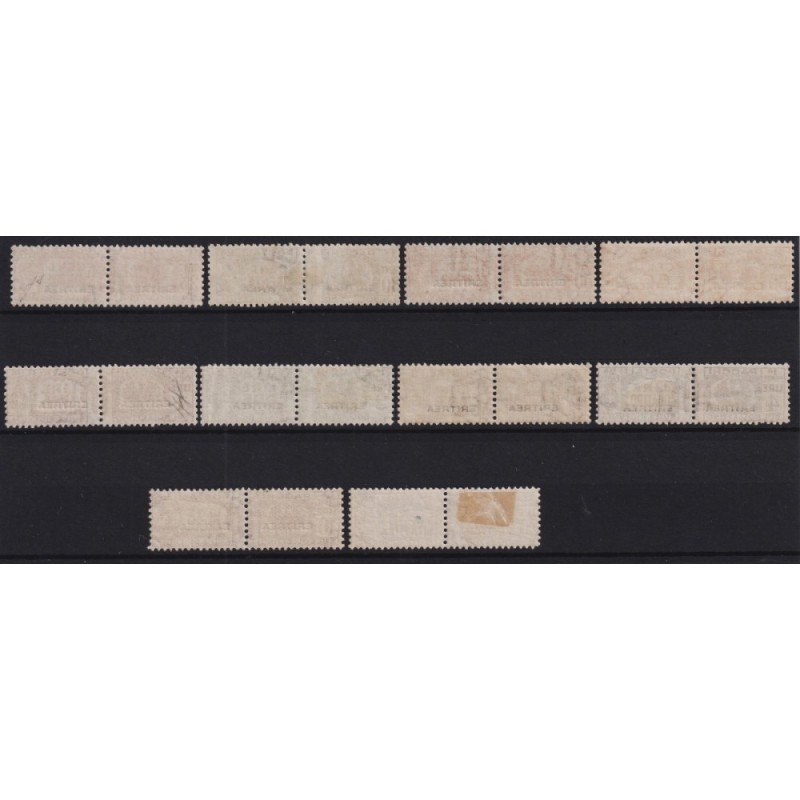 COLONIE ERITREA 1927-37 PACCHI POSTALI 10 V. N.23-32 G.O MH* / G.I ...