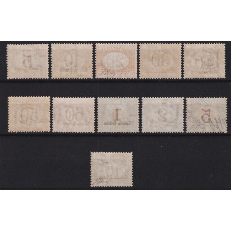 COLONIE ERITREA 1920-26 SEGNATASSE 11 V. N.14-24 G.O MH* / G.I MNH*...