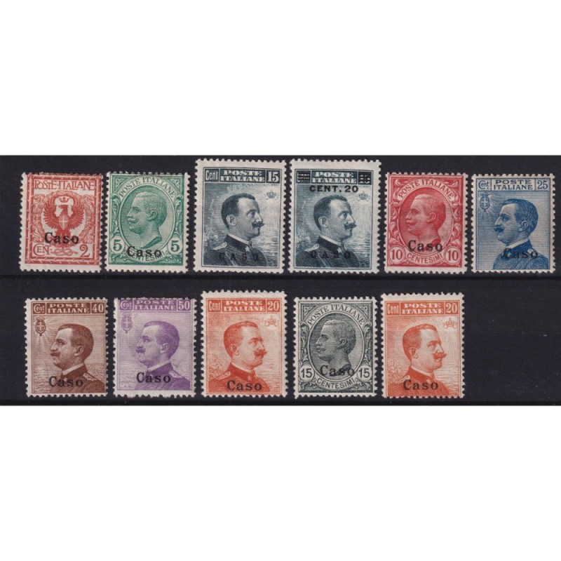 COLONIE EGEO CASO 1912 TESTINE 11 V. N.1-11 G.O MH* / G.I MNH**  | ...