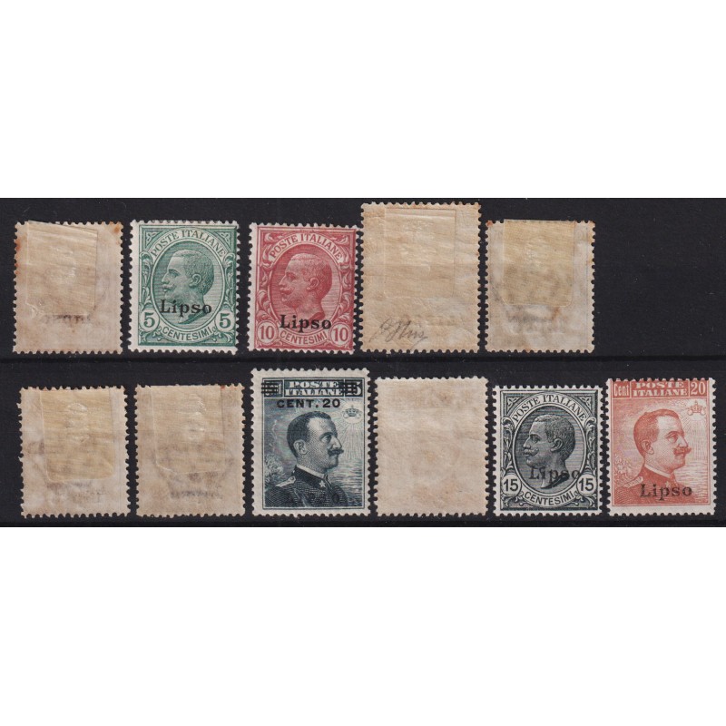 COLONIE EGEO LIPSO 1912 TESTINE 11 V. N.1-11 G.O MH* / G.I MNH**  |...