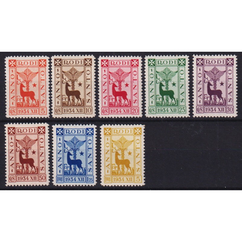 COLONIE EGEO 1935 ANNO SANTO 8 V. G.O MH* / G.I MNH**  | Filatelia ...