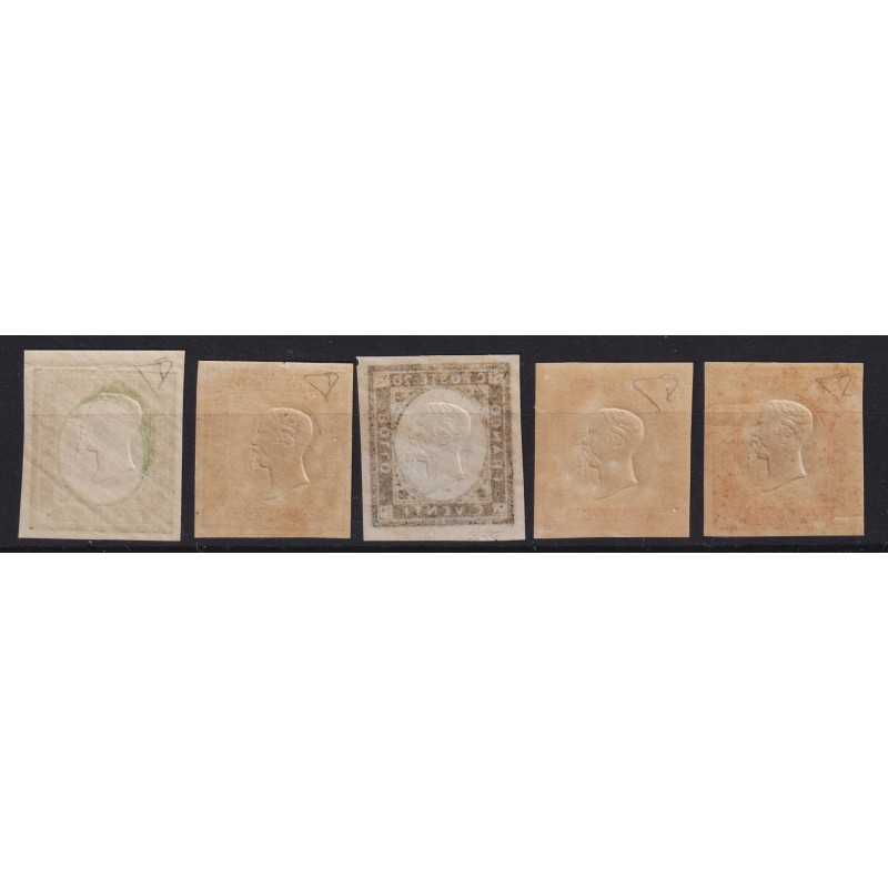 PROVINCE NAPOLETANE 1861 SERIE COMPLETA 5 V. G.I MNH** CERT.  | Fil...