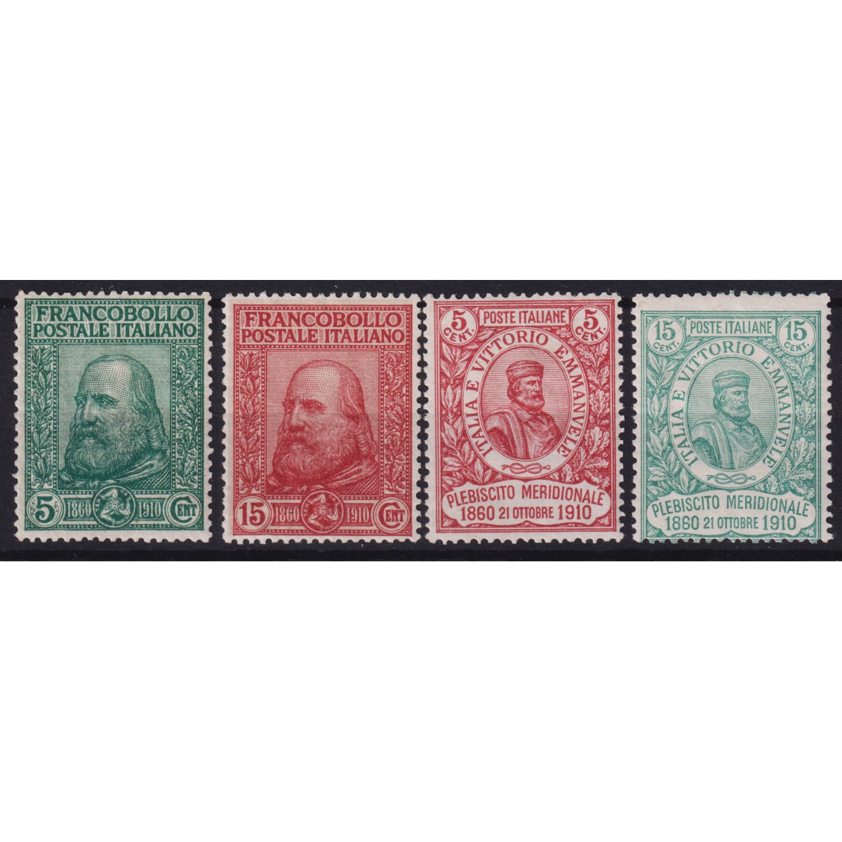 REGNO D'ITALIA 1910 GARIBALDI 4 VALORI G.I MNH** CERT.  | Filatelia... REGNO D'ITALIA 1910 GARIBALDI 4 VALORI G.I MNH** CERT.  | Filatelia...