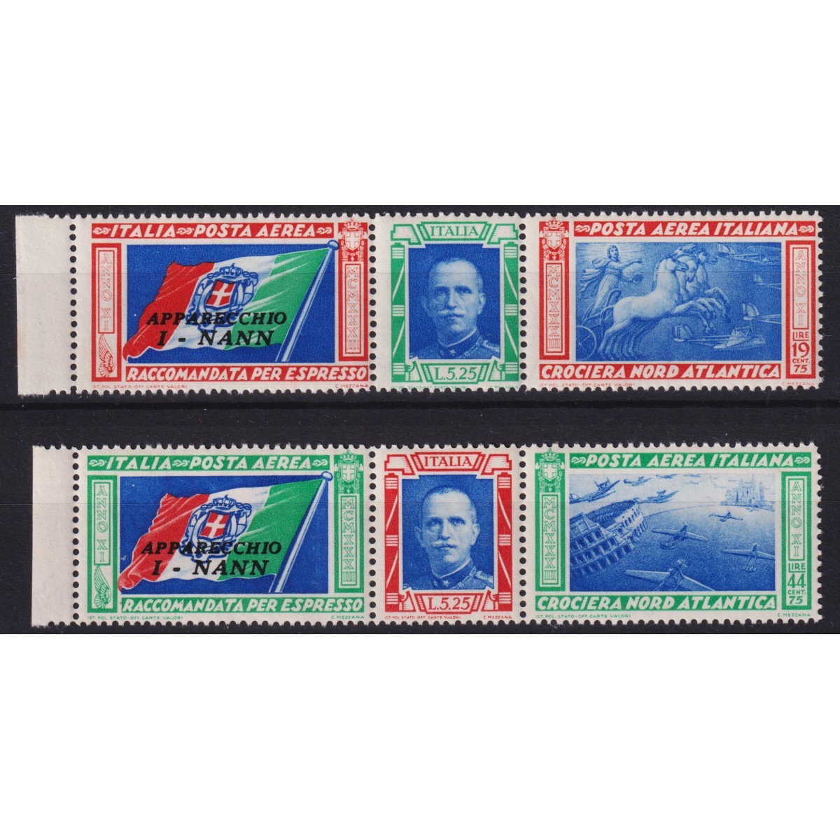 REGNO 1933 TRITTICO CROCIERA NORD ATLANTICA I – NANN G.I MNH** CERT... REGNO 1933 TRITTICO CROCIERA NORD ATLANTICA I – NANN G.I MNH** CERT...