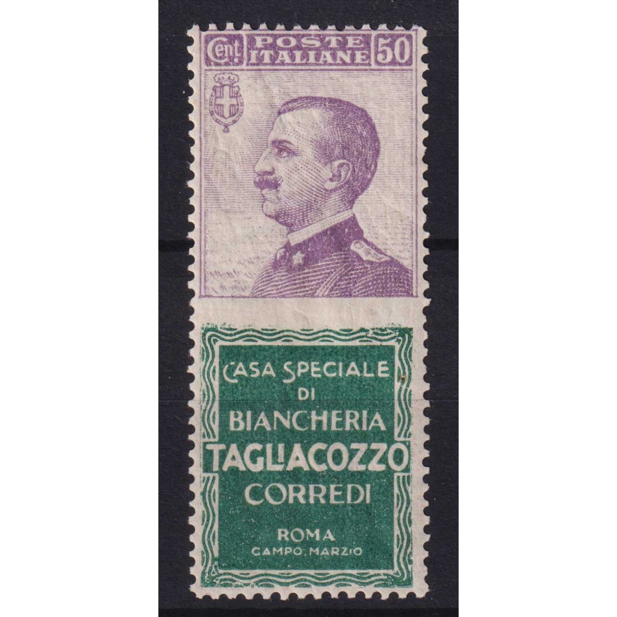 REGNO PUBBLICITARI 1924 50 CENTESIMI TAGLIACOZZO N.17 G.I MNH** CER... REGNO PUBBLICITARI 1924 50 CENTESIMI TAGLIACOZZO N.17 G.I MNH** CER...