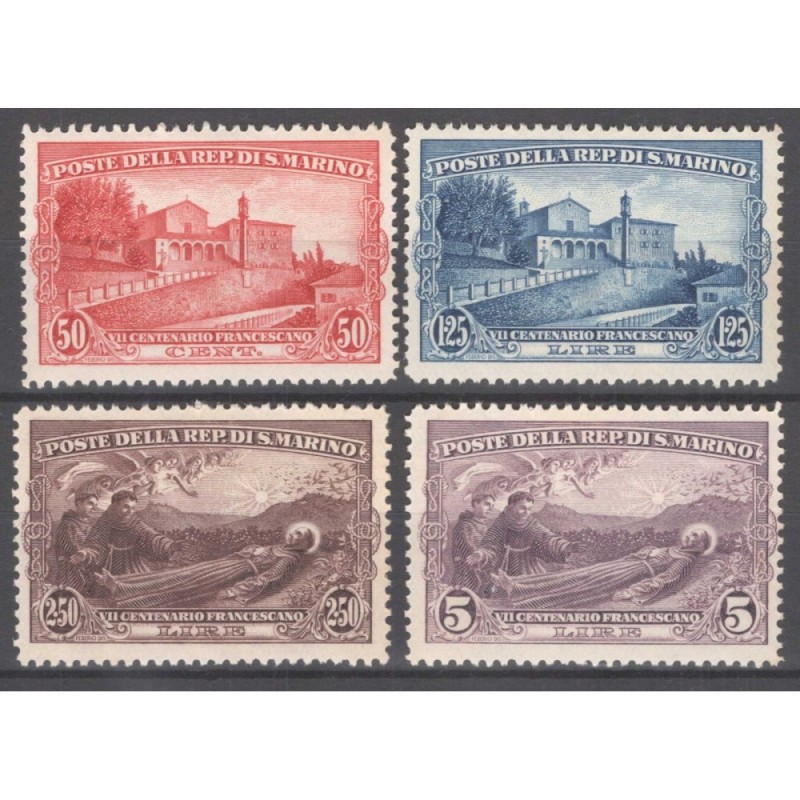 SAN MARINO 1932 INAUGURAZIONE FERROVIA 4 V. G.I MNH**  | Filatelia ...