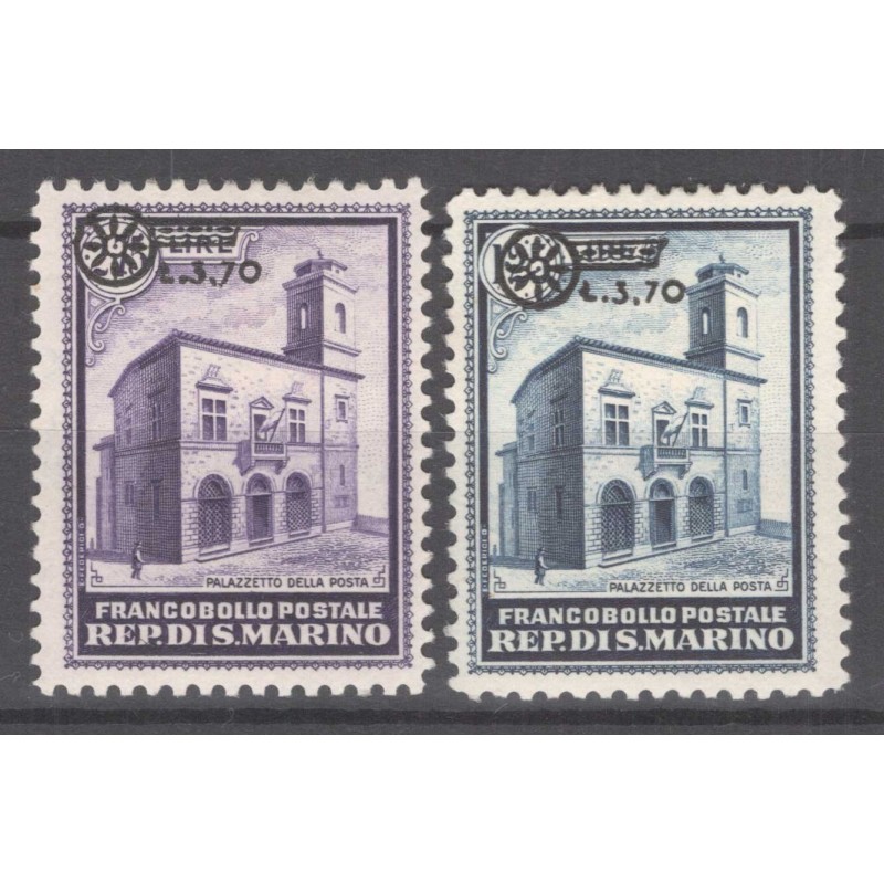 SAN MARINO 1934 PALAZZETTO DELLA POSTA 2 V. N.184-185 G.I MNH**  | ...