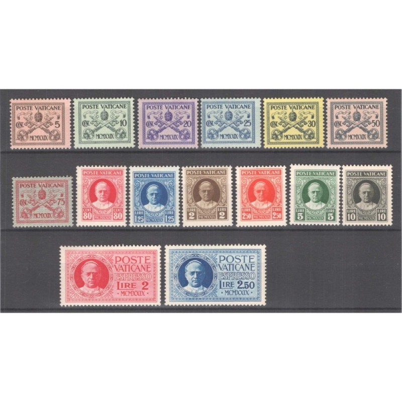 VATICANO PIO XI 1929 CONCILIAZIONE 15 VALORI G.I MNH**  | Filatelia...
