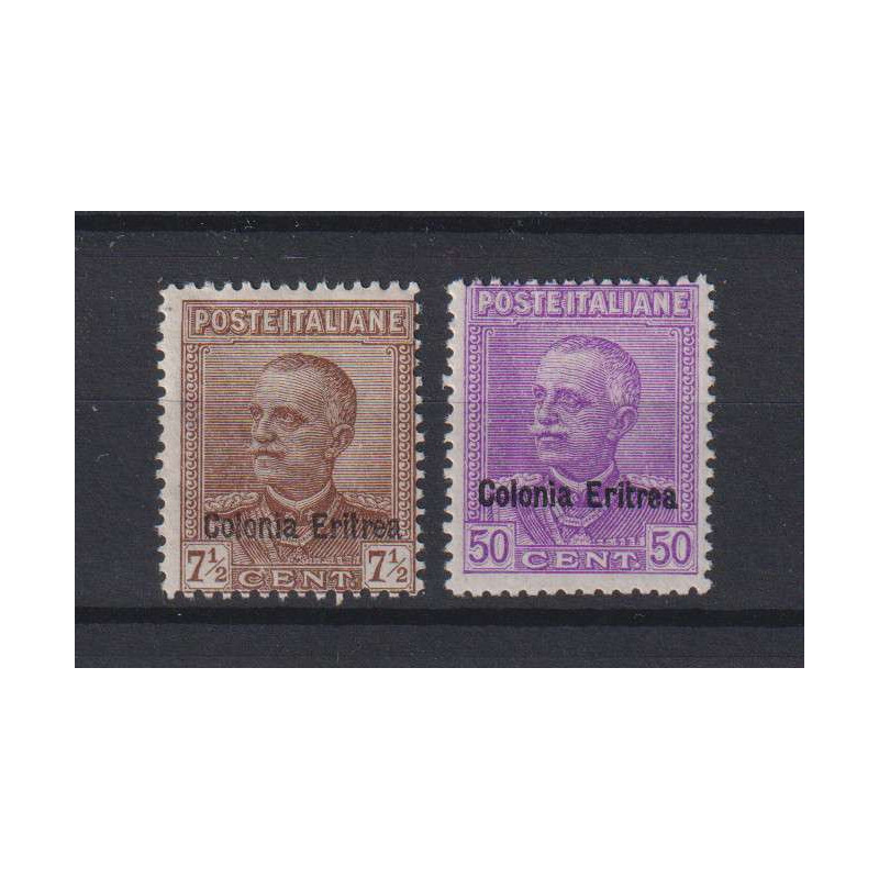 COLONIE ERITREA 1928-29 PARMEGGIANI 2 VALORI G.I MNH**  | Filatelia...
