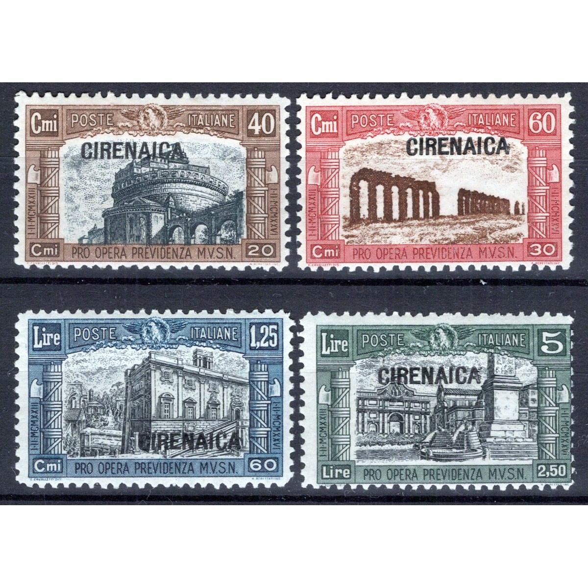 COLONIE CIRENAICA 1927 MILIZIA I 4 VALORI G.I MNH**  | Filatelia Me... COLONIE CIRENAICA 1927 MILIZIA I 4 VALORI G.I MNH**  | Filatelia Me...