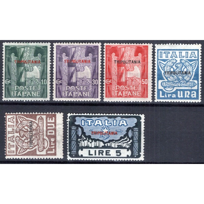 COLONIE TRIPOLITANIA 1923 MARCIA SU ROMA 6 VALORI G.I MNH**  | Fila...