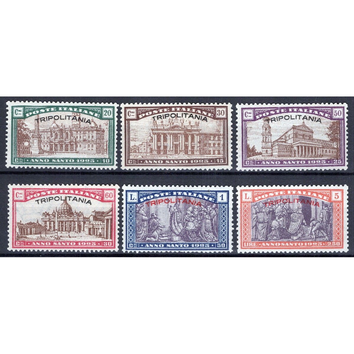 COLONIE TRIPOLITANIA 1925 ANNO SANTO 6 VALORI G.I MNH**  | Filateli... COLONIE TRIPOLITANIA 1925 ANNO SANTO 6 VALORI G.I MNH**  | Filateli...