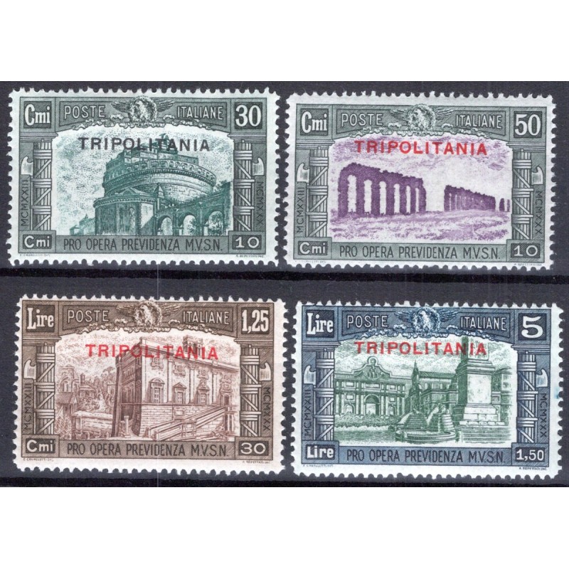 COLONIE TRIPOLITANIA 1930 MILIZIA III 4 V. G.I MNH**  | Filatelia M...