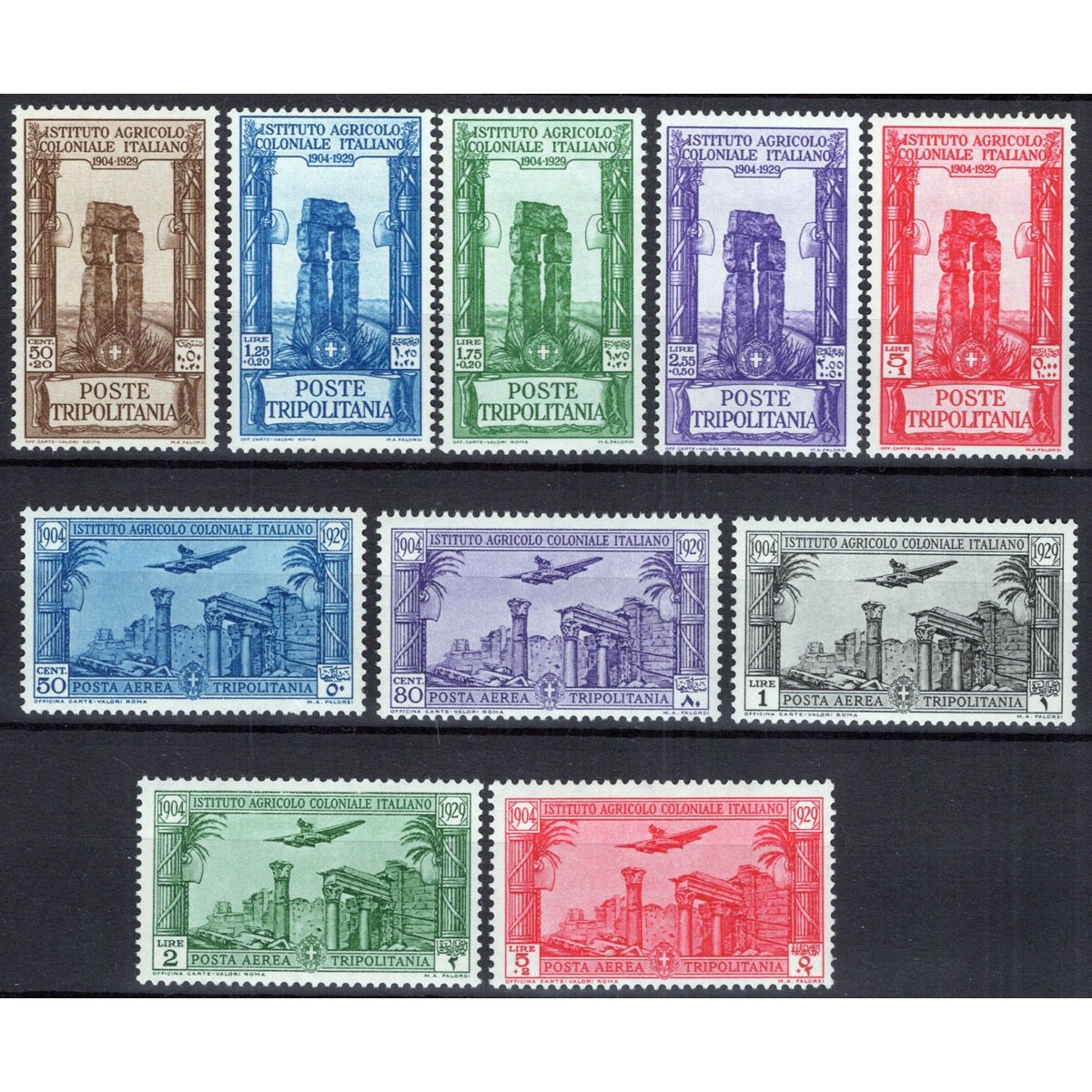 COLONIE TRIPOLITANIA 1930-31 PRO ISTITUTO AGRICOLO 10 V. G.I MNH** ... COLONIE TRIPOLITANIA 1930-31 PRO ISTITUTO AGRICOLO 10 V. G.I MNH** ...