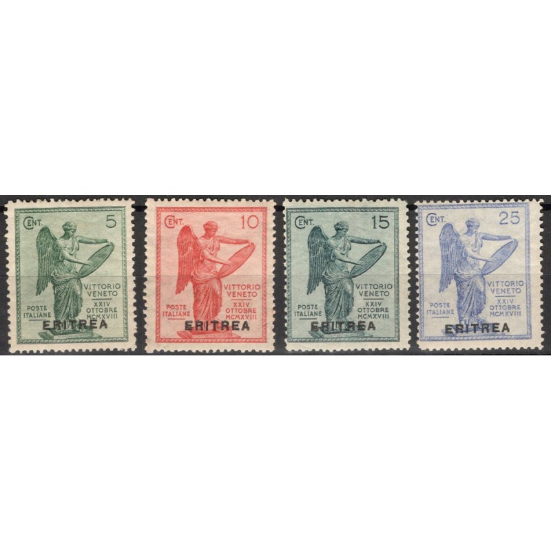 COLONIE ERITREA 1922 VITTORIA SOPRASTAMPATA 4 V. G.I MNH**  | Filat...