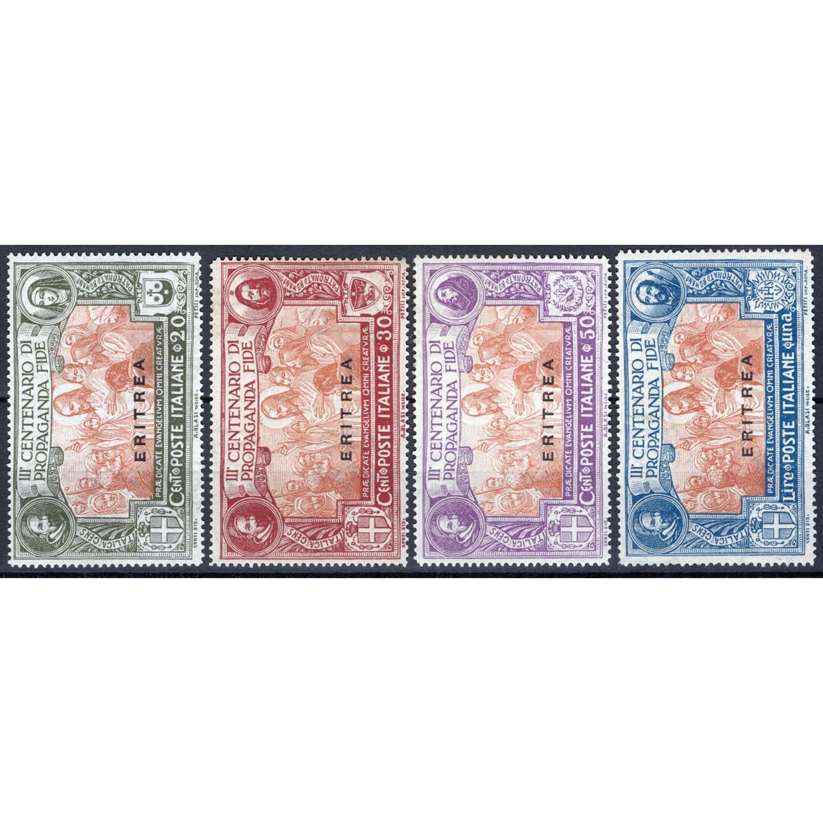 COLONIE ERITREA 1923 PROPAGANDA FIDE 4 V. G.I MNH**  | Filatelia Me... COLONIE ERITREA 1923 PROPAGANDA FIDE 4 V. G.I MNH**  | Filatelia Me...