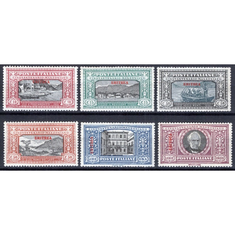 COLONIE ERITREA 1924 MANZONI 6 V. G.I MNH** CENTRATA CERT.  | Filat...