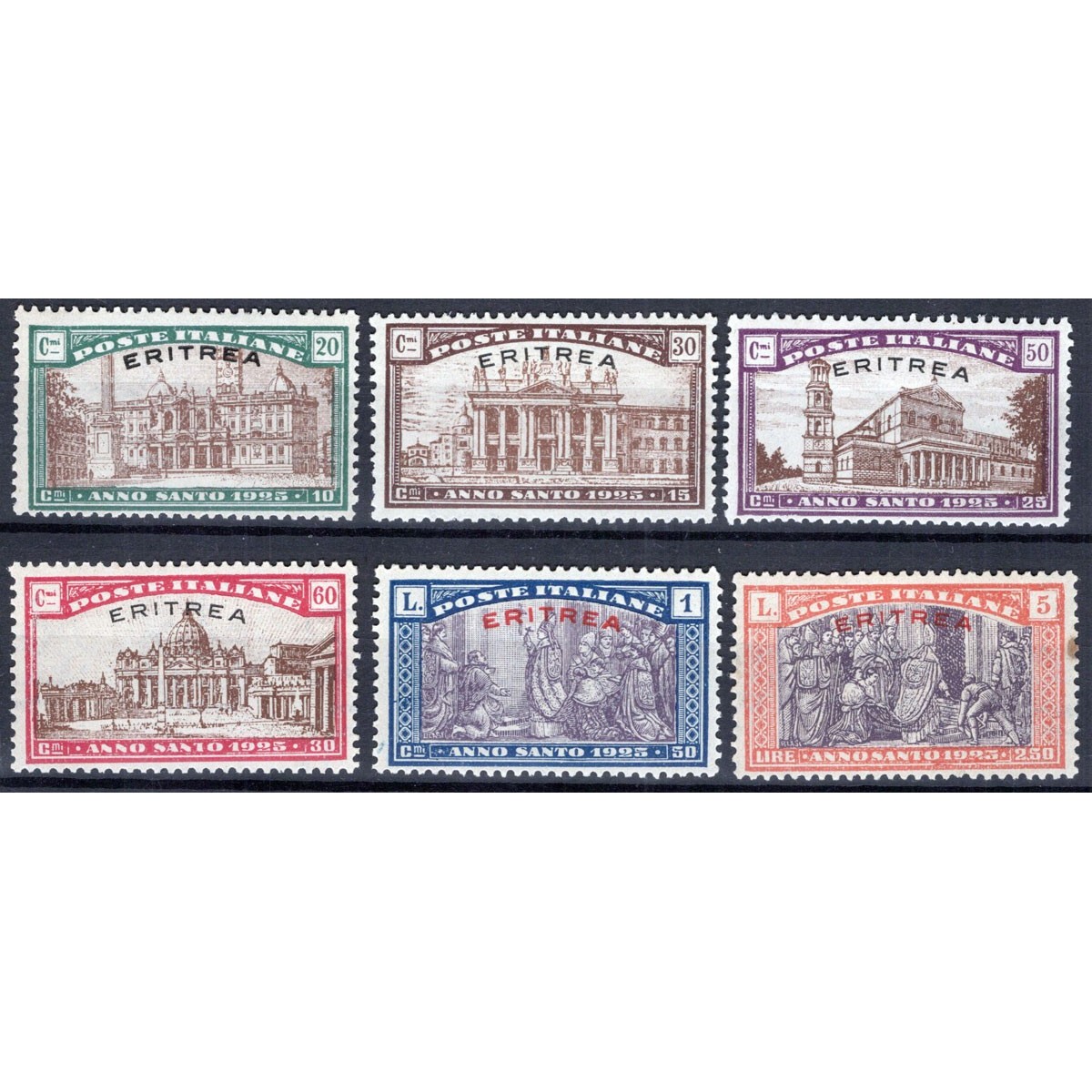 COLONIE ERITREA 1925 ANNO SANTO 6 V. G.I MNH**  | Filatelia Meloni COLONIE ERITREA 1925 ANNO SANTO 6 V. G.I MNH**  | Filatelia Meloni