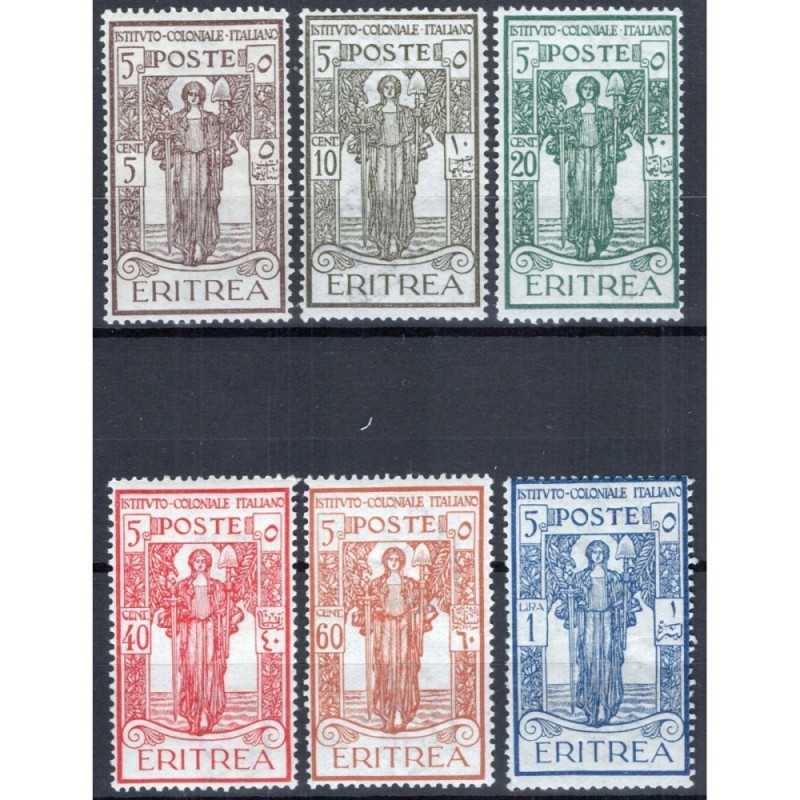COLONIE ERITREA 1926 PRO ISTITUTO COLONIALE 6 VALORI G.I MNH**  | F...