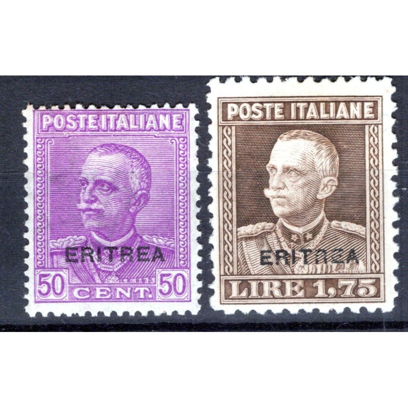 COLONIE ERITREA 1928-29 PARMEGGIANI 2 V. N.136-137 G.I MNH**  | Fil...