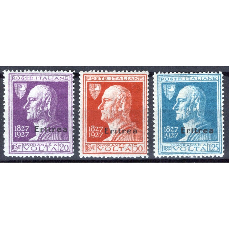 COLONIE ERITREA 1927 VOLTA 3 VALORI G.I MNH**  | Filatelia Meloni