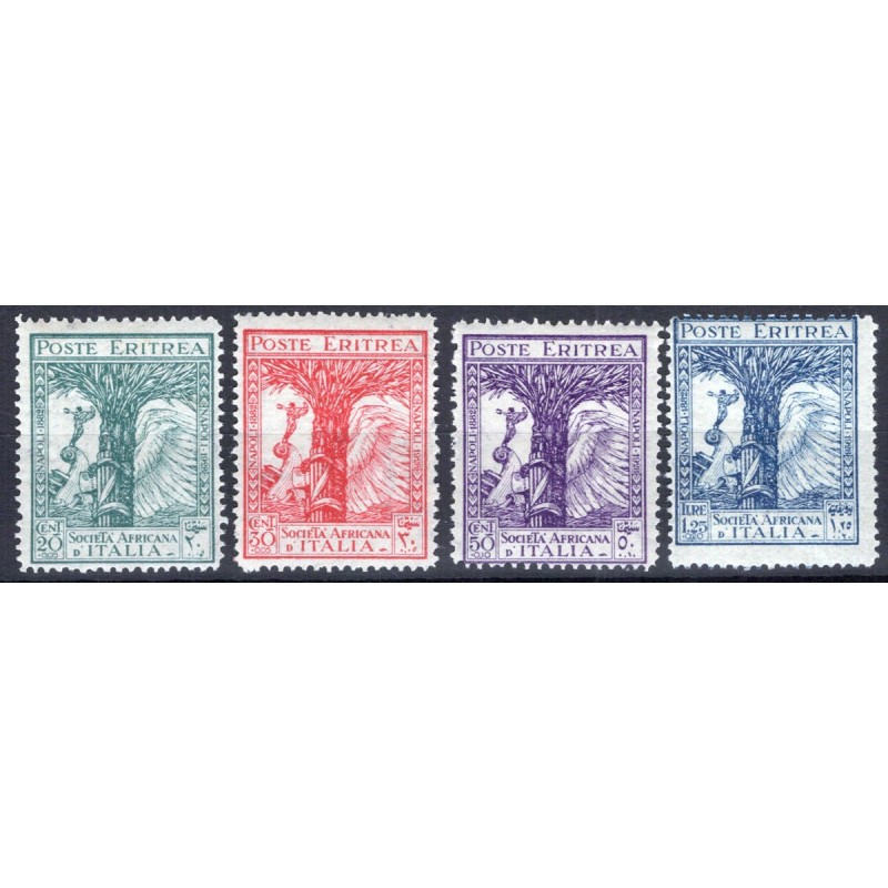 COLONIE ERITREA 1928 PRO SOCIETA' AFRICANA 4 VALORI G.I MNH**  | Fi...