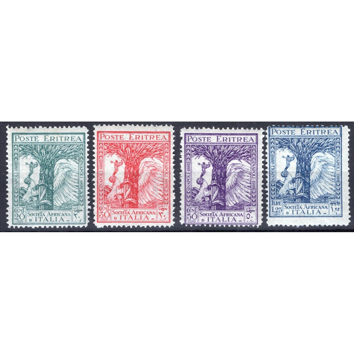COLONIE ERITREA 1928 PRO SOCIETA' AFRICANA 4 VALORI G.I MNH**  | Fi... COLONIE ERITREA 1928 PRO SOCIETA' AFRICANA 4 VALORI G.I MNH**  | Fi...