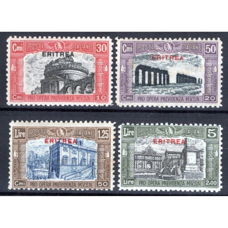 COLONIE ERITREA 1929 MILIZIA II 4 VALORI G.I MNH**  | Filatelia Meloni