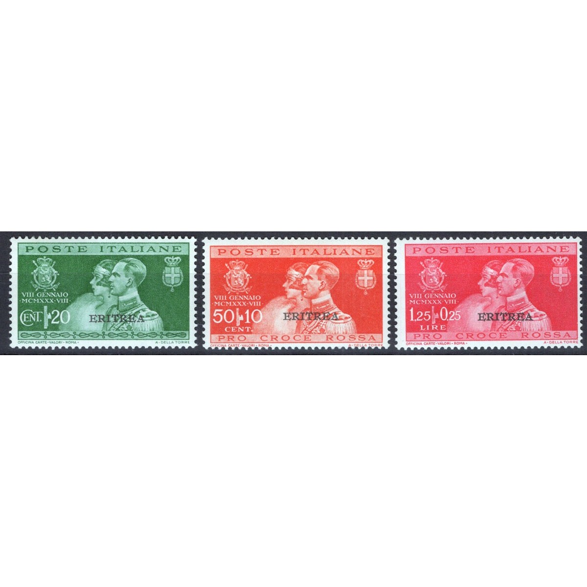 COLONIE ERITREA 1930 NOZZE PRINCIPE UMBERTO 3 VALORI G.I MNH**  | F... COLONIE ERITREA 1930 NOZZE PRINCIPE UMBERTO 3 VALORI G.I MNH**  | F...