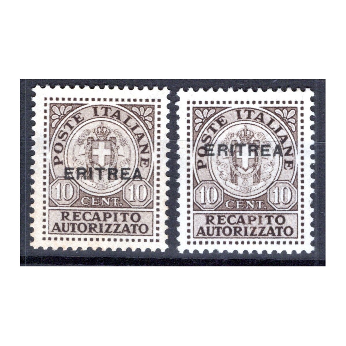 COLONIE ERITREA 1939 RECAPITO AUTORIZZATO 2 V.N.1-2 G.O MH*  | Fila... COLONIE ERITREA 1939 RECAPITO AUTORIZZATO 2 V.N.1-2 G.O MH*  | Fila...