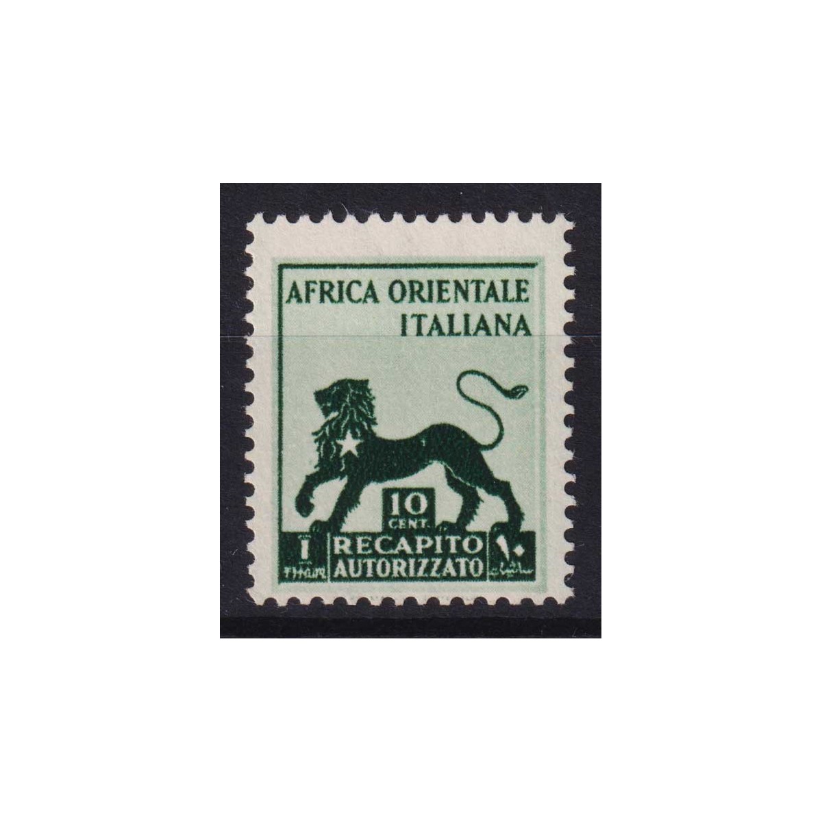 COLONIE AFRICA ORIENTALE 1942 RECAPITO AUTORIZZATO 10 C. G.I MNH** ... COLONIE AFRICA ORIENTALE 1942 RECAPITO AUTORIZZATO 10 C. G.I MNH** ...