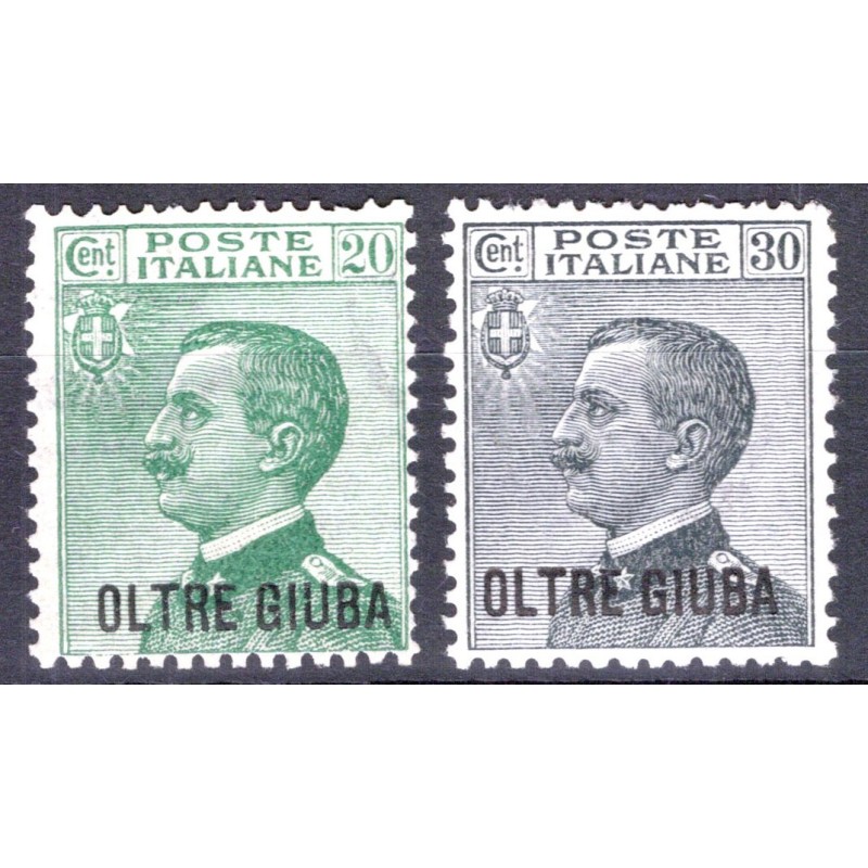 COLONIE OLTRE GIUBA 1925 FRANCOBOLLI SOPR. 2 VALORI G.I MNH**  | Fi...