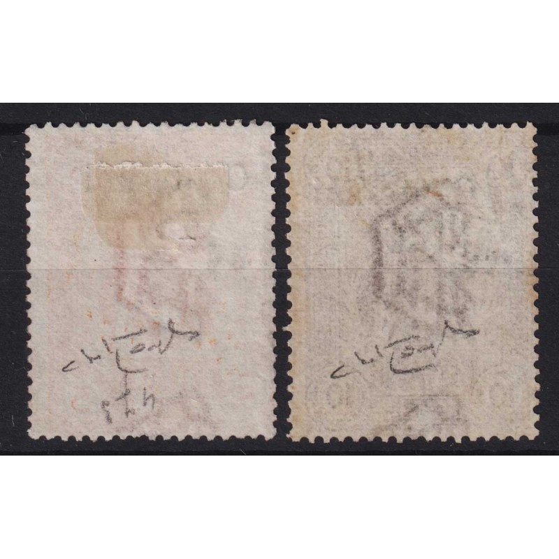 COLONIE SOMALIA 1905 ELEFANTI E LEONI ZANZIBAR 2 V. US. CERT.  | Fi...