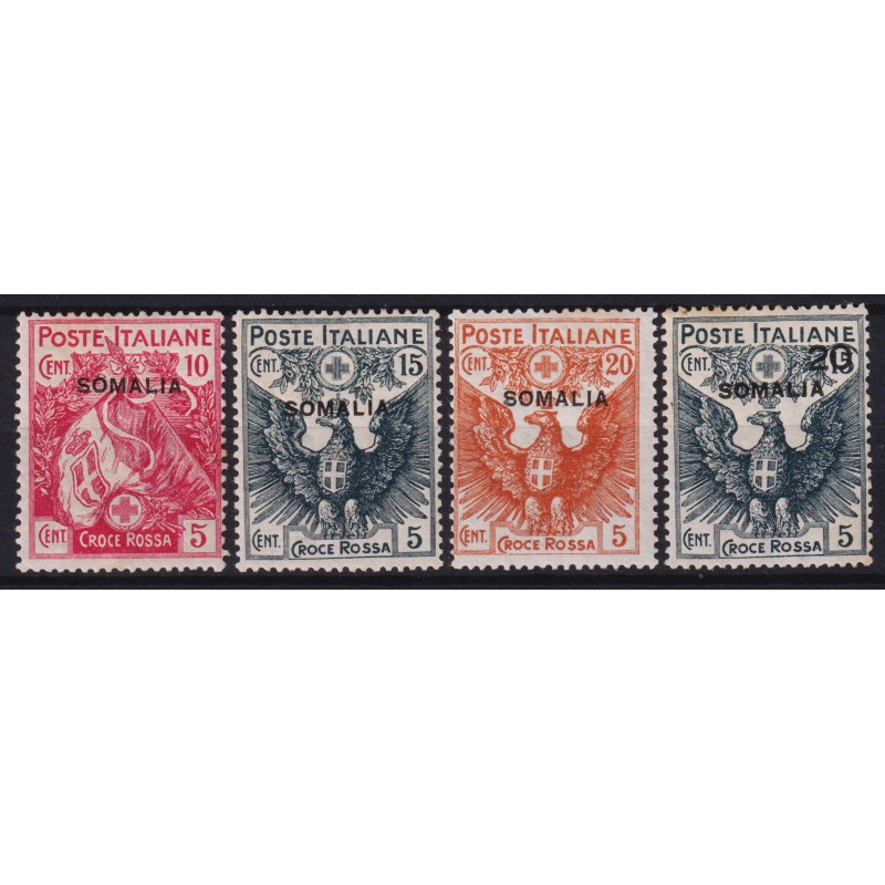 COLONIE SOMALIA 1916 CROCE ROSSA 4 V. G.I MNH**  | Filatelia Meloni