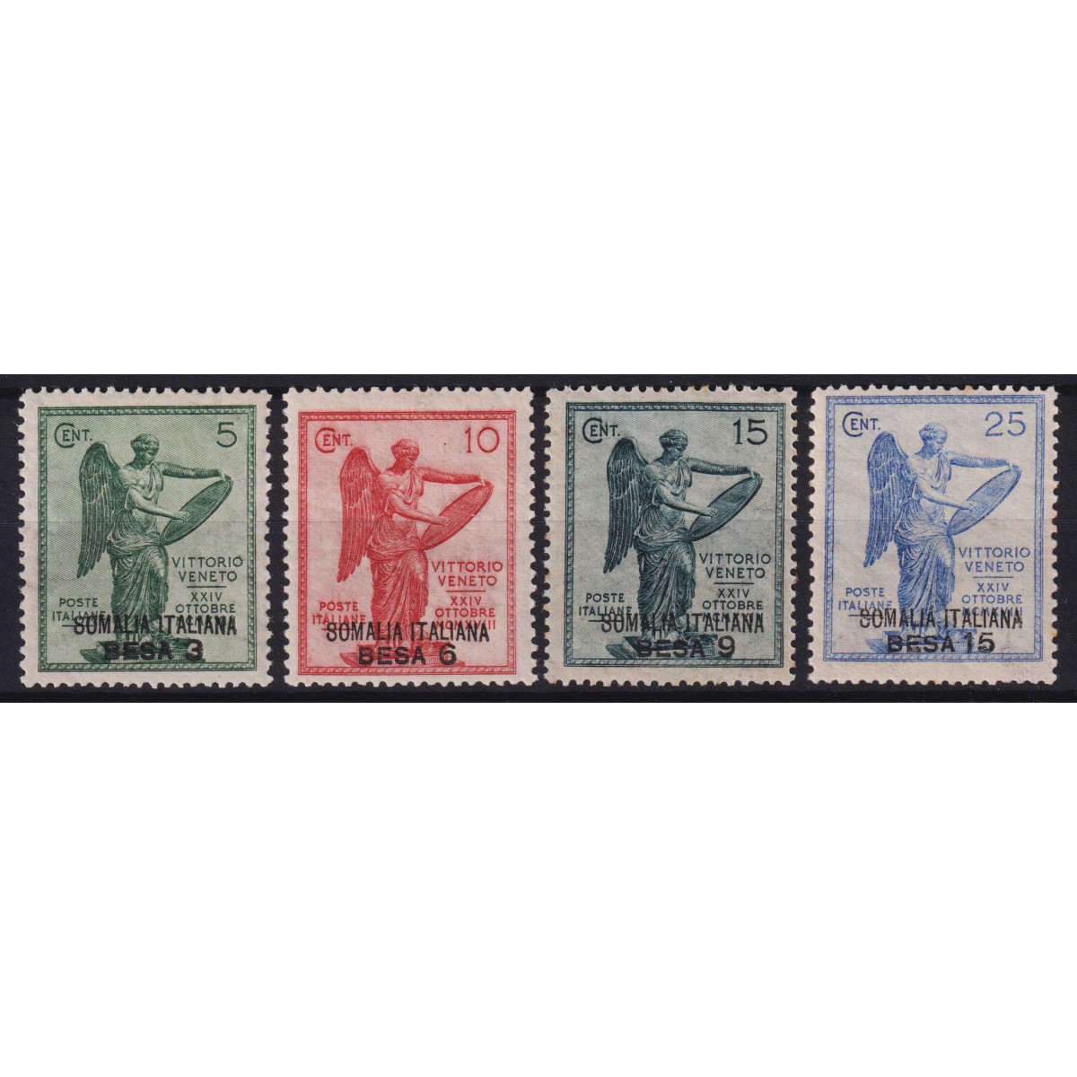 COLONIE SOMALIA 1922 VITTORIA SOPRASTAMPATA 4 V. G.I MNH**  | Filat... COLONIE SOMALIA 1922 VITTORIA SOPRASTAMPATA 4 V. G.I MNH**  | Filat...