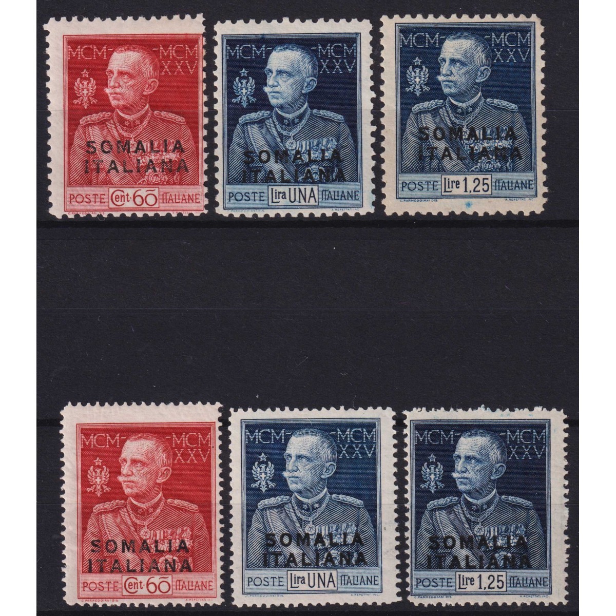 COLONIE SOMALIA 1925-26 GIUBILEO DEL RE 6 VALORI G.I MNH** CERT.  |... COLONIE SOMALIA 1925-26 GIUBILEO DEL RE 6 VALORI G.I MNH** CERT.  |...