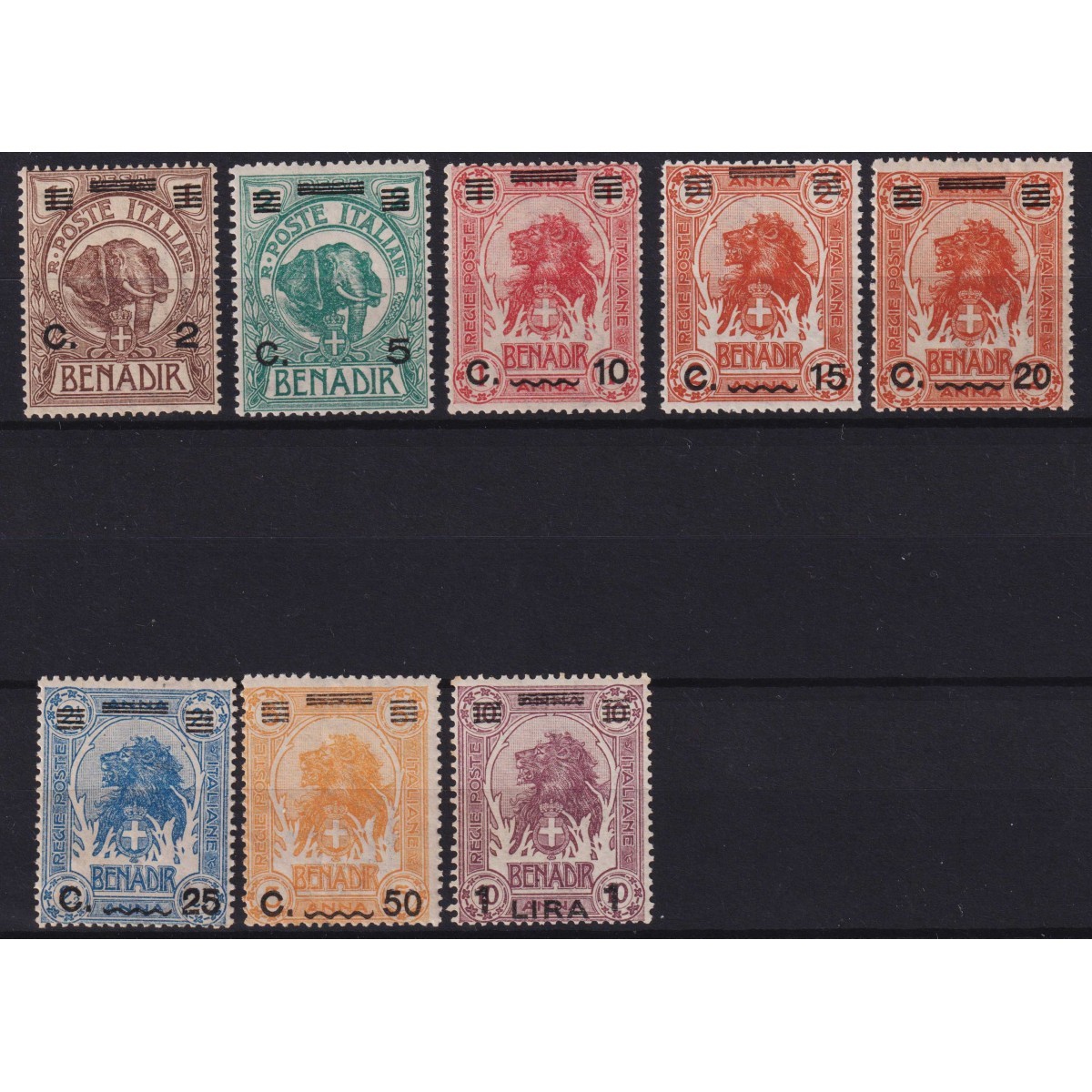 COLONIE SOMALIA 1926 ELEFANTI E LEONI 8 VALORI G.I MNH**  | Filatel... COLONIE SOMALIA 1926 ELEFANTI E LEONI 8 VALORI G.I MNH**  | Filatel...
