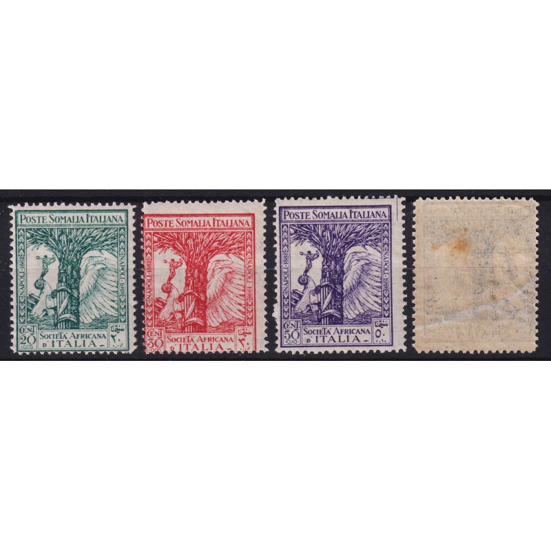 COLONIE SOMALIA 1928 PRO SOCIETA' AFRICANA 4 VALORI G.I MNH**  | Fi...