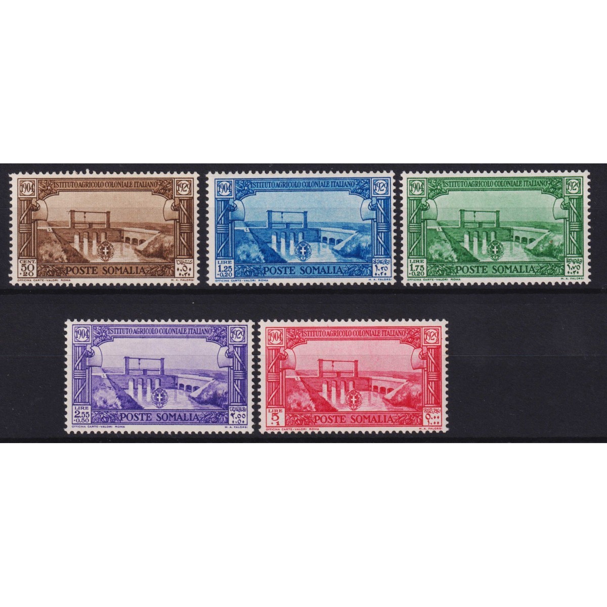 COLONIE SOMALIA 1930 PRO ISTITUTO AGRICOLO 5 VALORI G.I MNH**  | Fi... COLONIE SOMALIA 1930 PRO ISTITUTO AGRICOLO 5 VALORI G.I MNH**  | Fi...