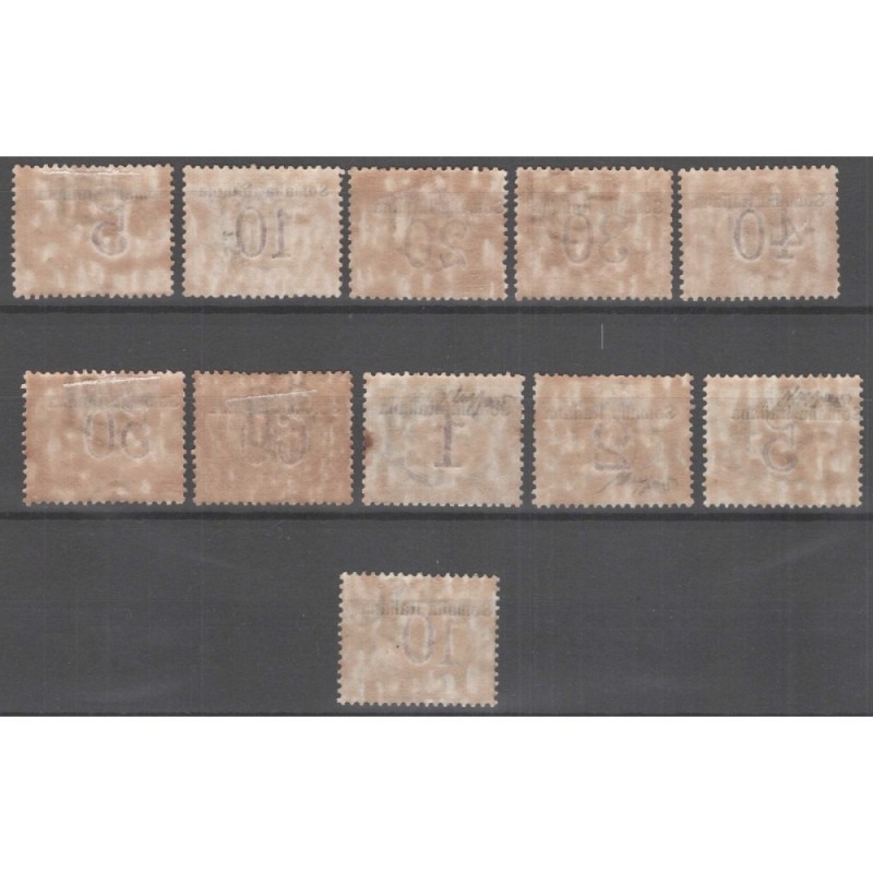 COLONIE SOMALIA 1909 SEGNATASSE 11 V. N.12-13 G.I MNH** / G.O MLH* ...