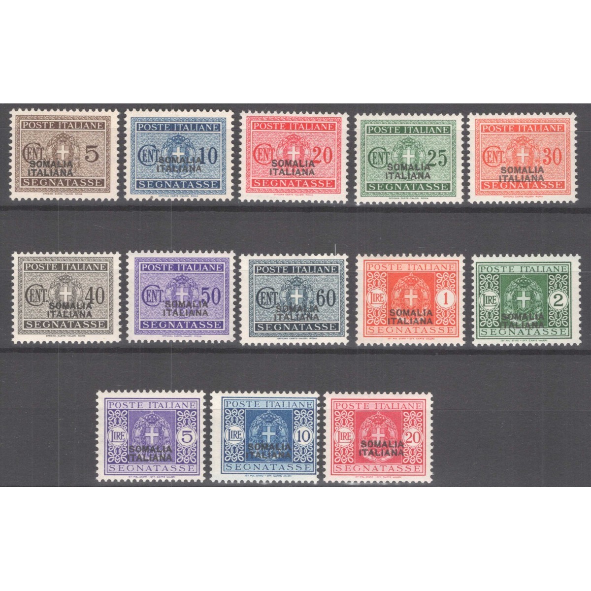 COLONIE SOMALIA 1934 SEGNATASSE 13 VALORI N.52-64 G.I MNH**  | Fila... COLONIE SOMALIA 1934 SEGNATASSE 13 VALORI N.52-64 G.I MNH**  | Fila...