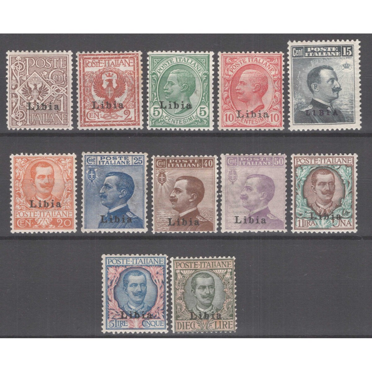 COLONIE LIBIA 1912-15 FRANCOBOLLI SOPR. 12 V. G.I MNH** CERT.  | Fi... COLONIE LIBIA 1912-15 FRANCOBOLLI SOPR. 12 V. G.I MNH** CERT.  | Fi...