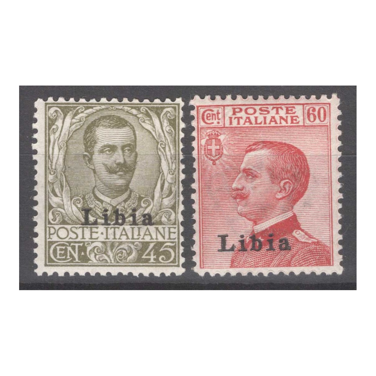 COLONIE LIBIA 1917-18 FRANCOBOLLI SOPR. 2 V. N.18-19 G.I MNH**  | F... COLONIE LIBIA 1917-18 FRANCOBOLLI SOPR. 2 V. N.18-19 G.I MNH**  | F...