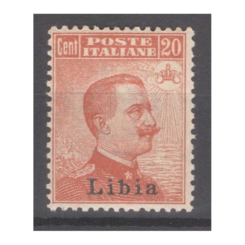 COLONIE LIBIA 1918 MICHETTI 20 CENTESIMI N.20 G.O MH*  | Filatelia ...