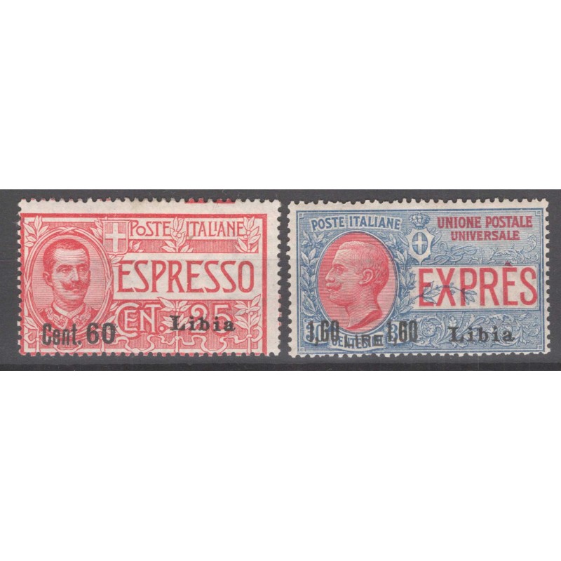 COLONIE LIBIA 1922 ESPRESSI 2 V. N.5-6 G.I MNH**  | Filatelia Meloni
