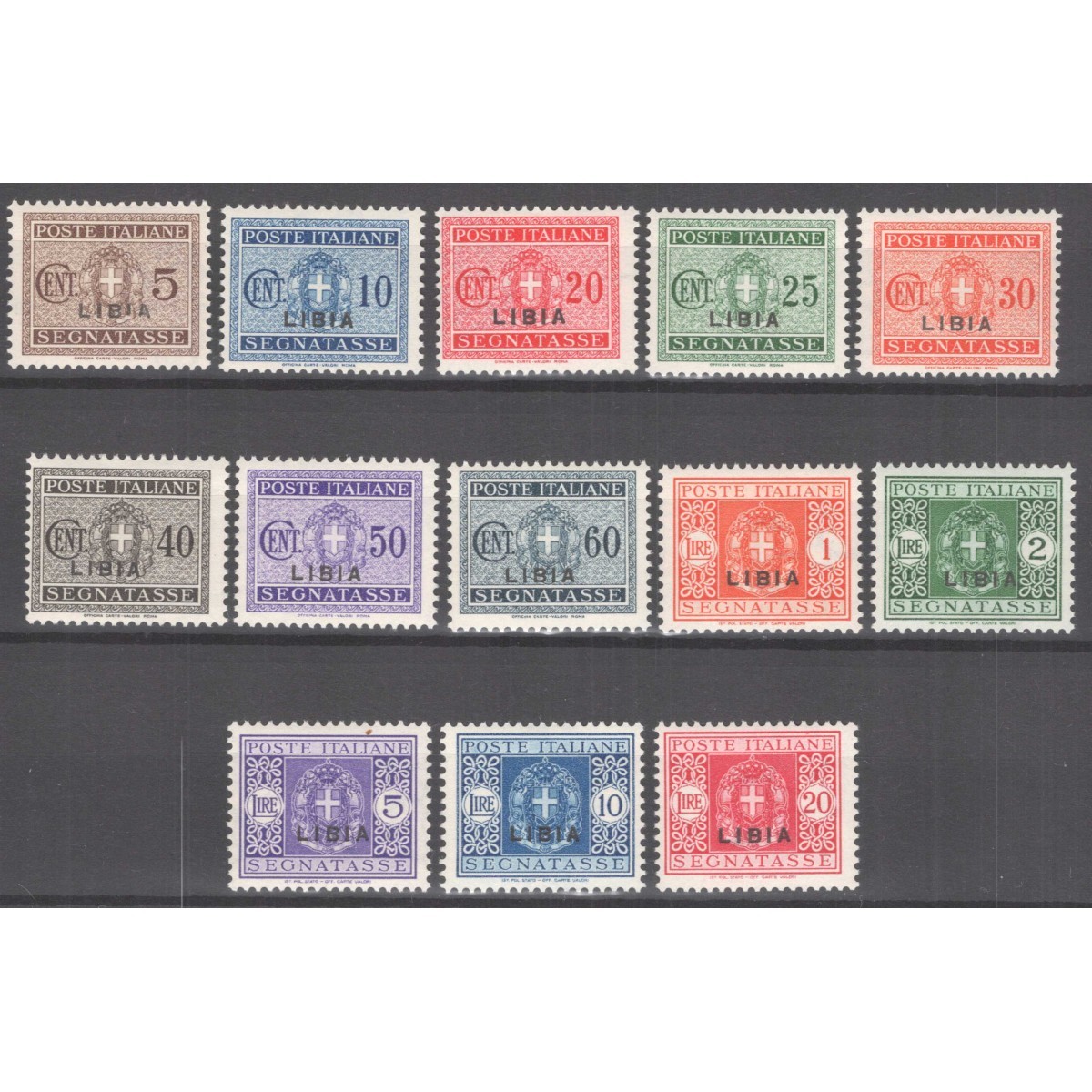 COLONIE LIBIA 1934 SEGNATASSE 13 V. G.I MNH**  | Filatelia Meloni COLONIE LIBIA 1934 SEGNATASSE 13 V. G.I MNH**  | Filatelia Meloni