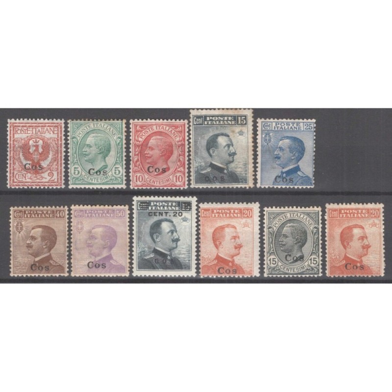 COLONIE COO 1912 SERIE COMPLETA MICHETTI 11 V. G.I MNH** / G.O MH* ...